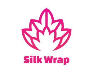 Pink Lotus Line Art logo design