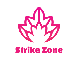 Pink Lotus Line Art logo design