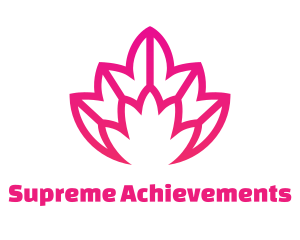 Pink Lotus Line Art logo design