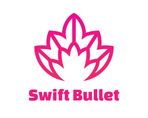 Pink Lotus Line Art logo design