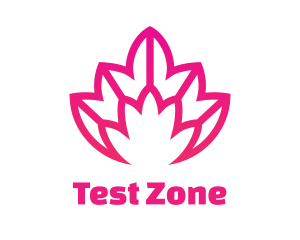 Pink Lotus Line Art logo design