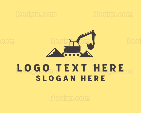 Mountain Digging Excavator Logo