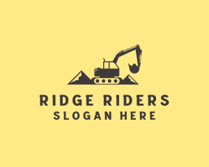 Mountain Digging Excavator logo design