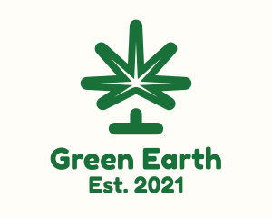 Green Cannabis House logo design