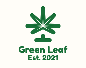 Green Cannabis House logo design