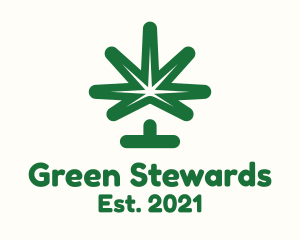 Green Cannabis House logo design