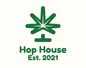 Green Cannabis House logo design