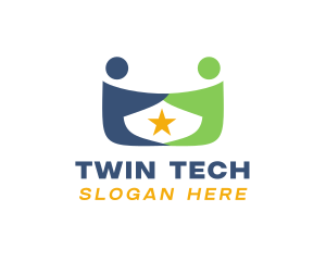 Star Twin Gemini Astrology logo design