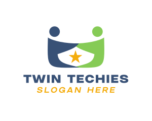 Star Twin Gemini Astrology logo design