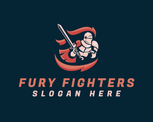 Knight Sword Armor logo design