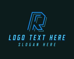 Retro Gaming Letter K Logo