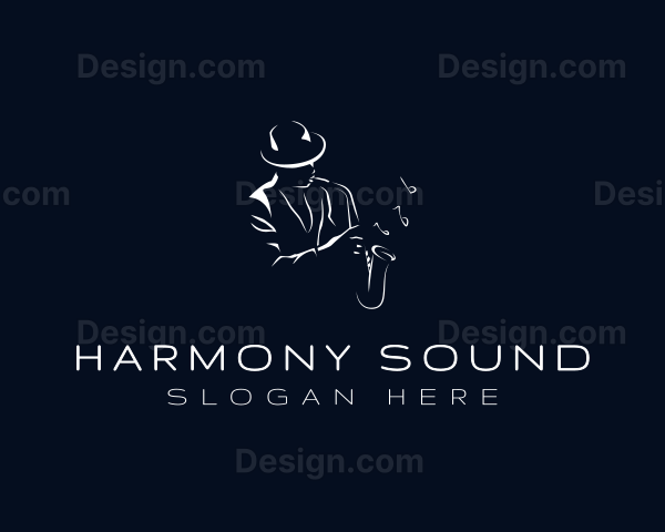 Saxophone Musician Jazz Concert Logo