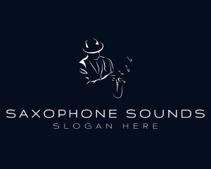 Saxophone Musician Jazz Concert logo