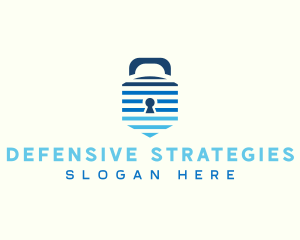 Padlock  Defense Program logo design