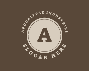 Rustic Hipster Industrial Construction logo design