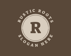 Rustic Hipster Industrial Construction logo design