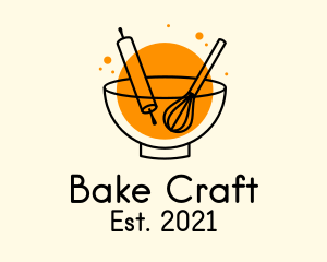 Baking Tools Bowl  logo design