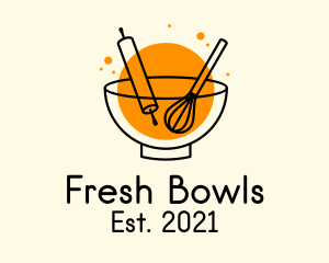 Baking Tools Bowl  logo design