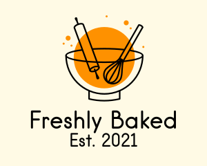 Baking Tools Bowl  logo design