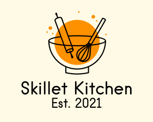 Baking Tools Bowl  logo design