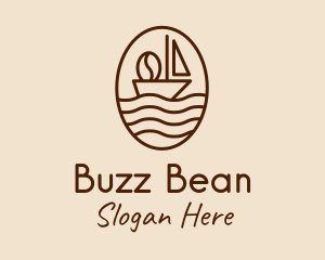 Coffee Bean Sail  logo design