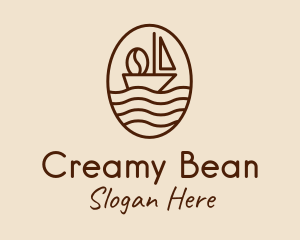 Coffee Bean Sail  logo design