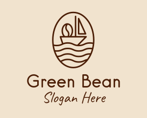 Coffee Bean Sail  logo design