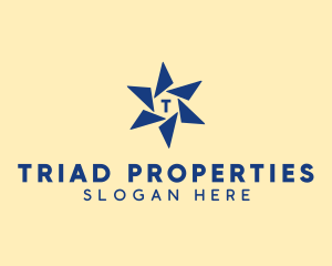 Geometric Star Property logo design