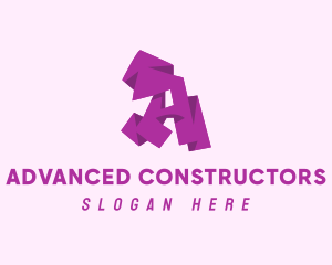 Purple Letter A logo design