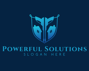 Home Cleaning Shield logo design