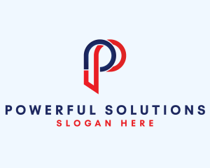 Company Business Letter P  logo design