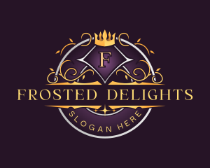 Crown Crest Ornament logo design