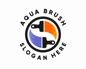 Painter Brush Tools logo design