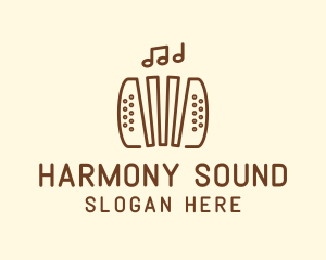 Music Accordion Instrument logo design