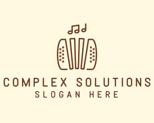 Music Accordion Instrument logo design