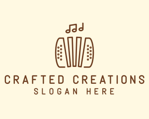 Music Accordion Instrument logo design