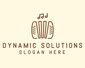 Music Accordion Instrument logo design