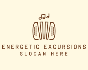 Music Accordion Instrument logo design