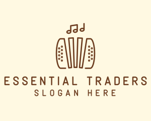 Music Accordion Instrument logo design