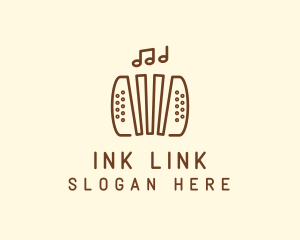 Music Accordion Instrument logo design