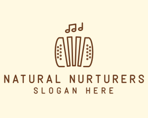 Music Accordion Instrument logo design