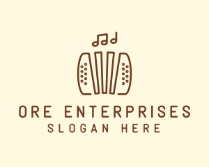 Music Accordion Instrument logo design