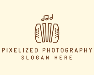 Music Accordion Instrument logo design