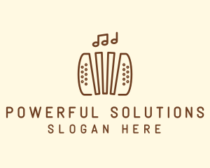 Music Accordion Instrument logo design