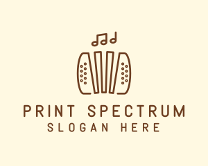 Music Accordion Instrument logo design