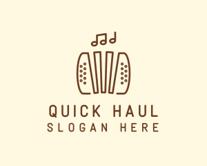 Music Accordion Instrument logo design