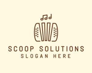 Music Accordion Instrument logo design