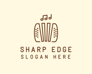 Music Accordion Instrument logo design