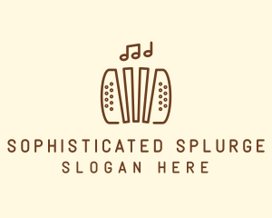 Music Accordion Instrument logo design