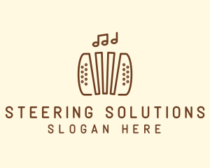 Music Accordion Instrument logo design